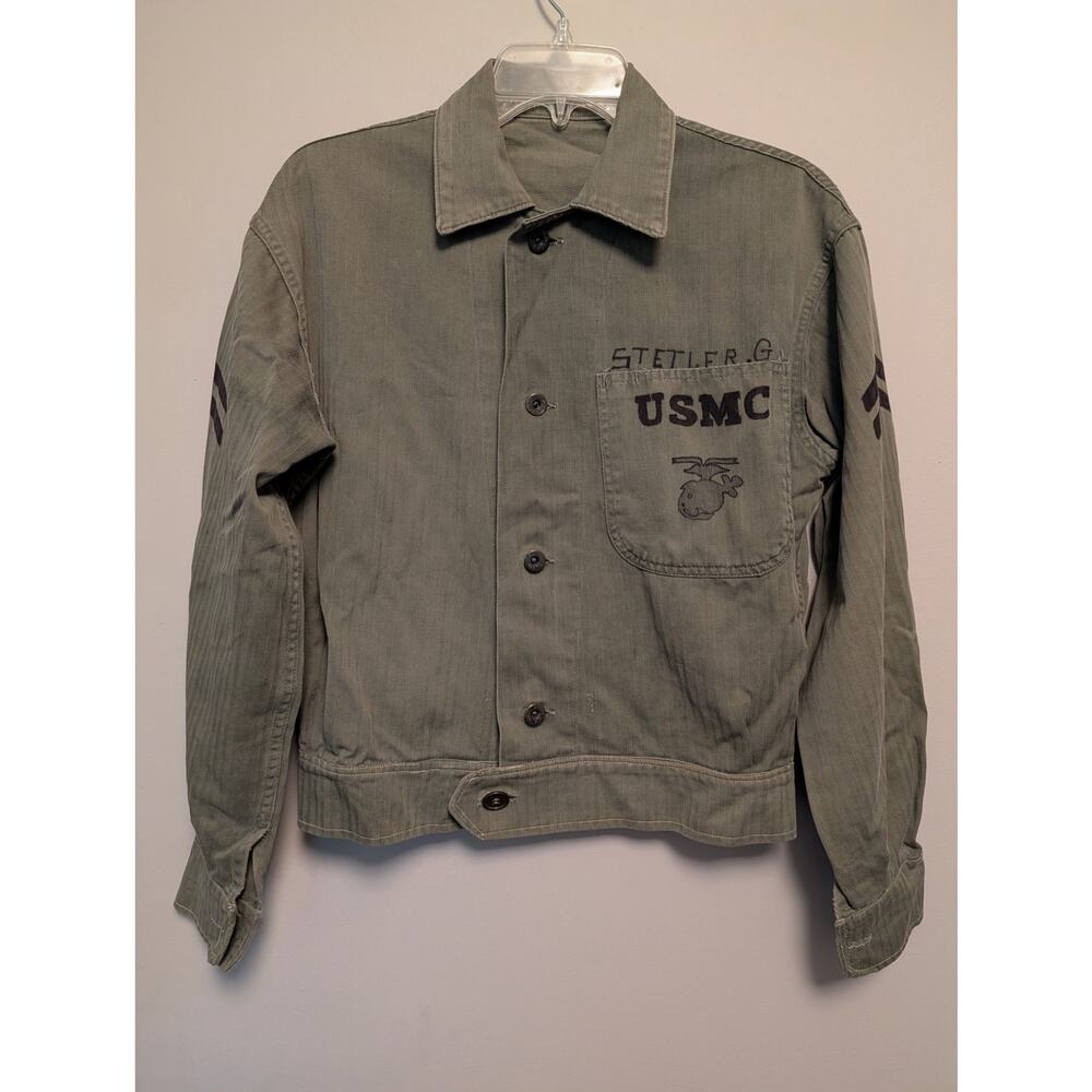 Vintage USMC WWII Korean War Painted P41 Sergeant Reckless Short Jacket